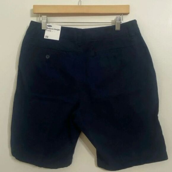 NWT OLD NAVY Shorts Chino Size 33 Navy Broken In Straight Adult - Picture 4 of 10